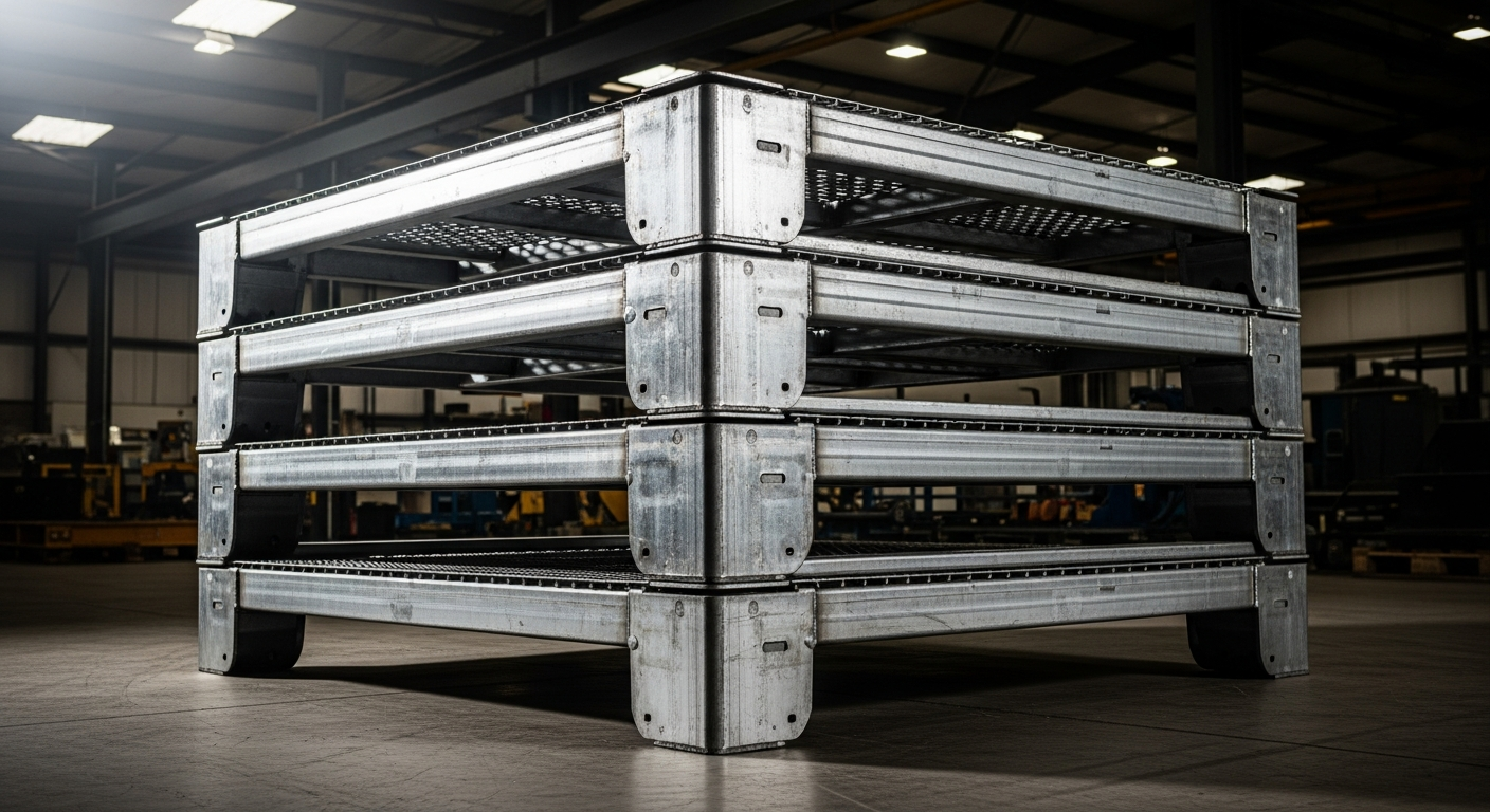 Steel Pallets manufactured by Balaji Engineering Works in Surat